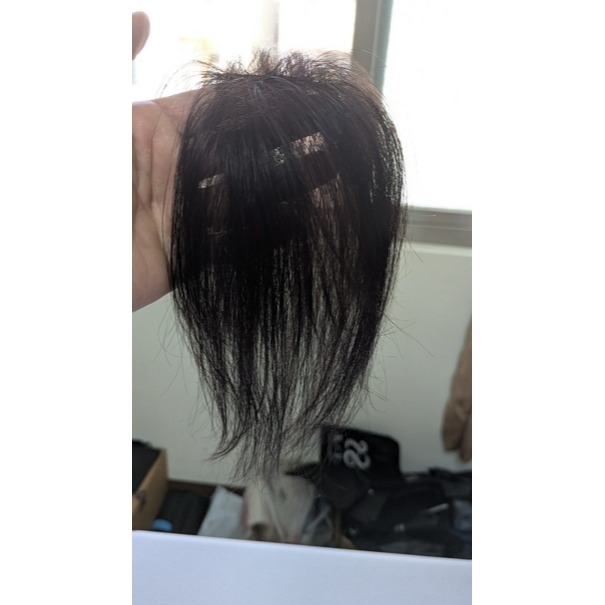 瀏海髮片 頭頂髮片 全真髮假髮片 前額補髮- 全手織內網 超輕薄 透氣 髮際線補髮【黑二髮品 】TGZ6-細節圖10