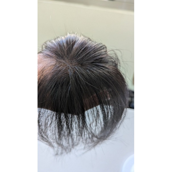 瀏海髮片 頭頂髮片 全真髮假髮片 前額補髮- 全手織內網 超輕薄 透氣 髮際線補髮【黑二髮品 】TGZ6-細節圖11