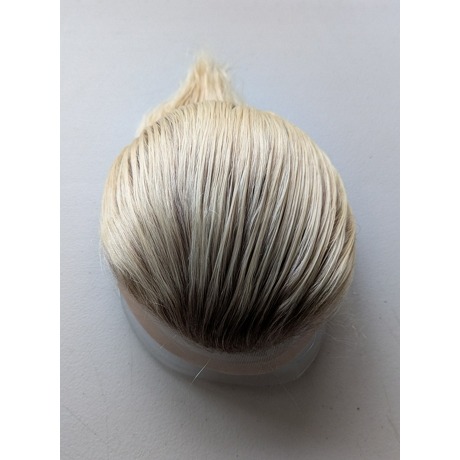 男生頭頂髮片 全真髮 假髮片-前額蕾絲更隱形 金色系髮色 潮色髮 可自行染色【黑二髮品】TLA-細節圖3