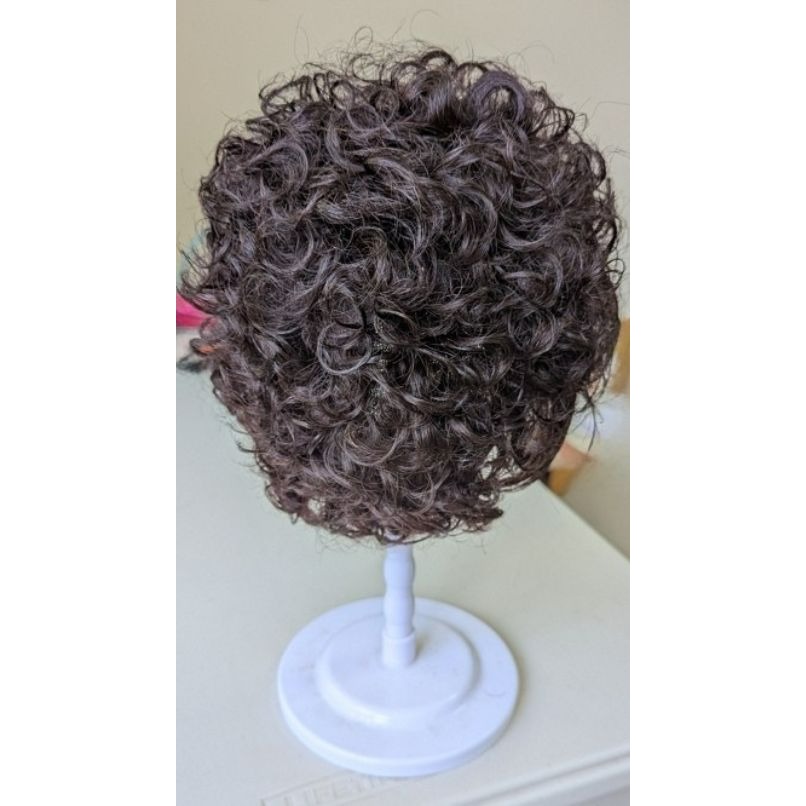 捲髮 全真人髮 短捲髮 整頂假髮 - 媽媽短捲髮髮型 蓬鬆自然 告別燙染髮 掉髮可戴 【黑二髮品】OTQN-細節圖2
