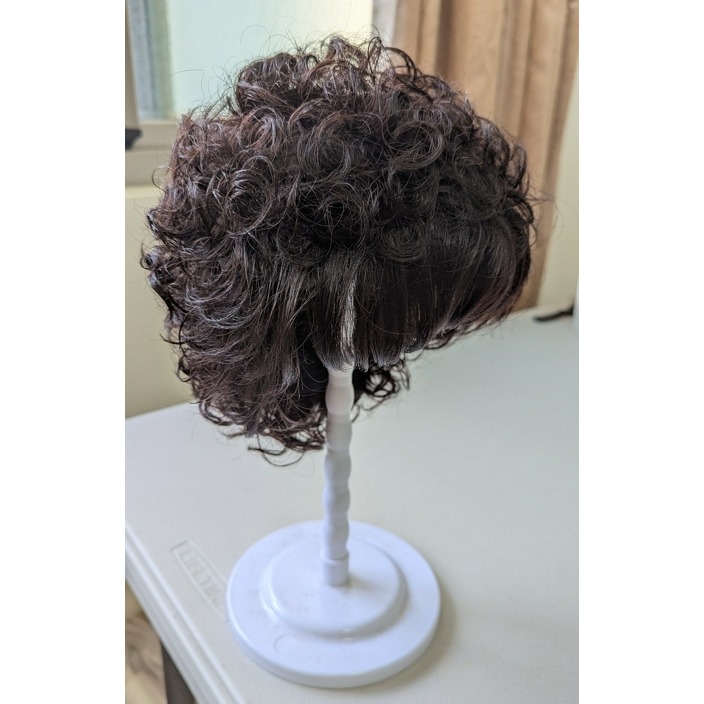 捲髮 全真人髮 短捲髮 整頂假髮 - 媽媽短捲髮髮型 蓬鬆自然 告別燙染髮 掉髮可戴 【黑二髮品】OTQN-細節圖3