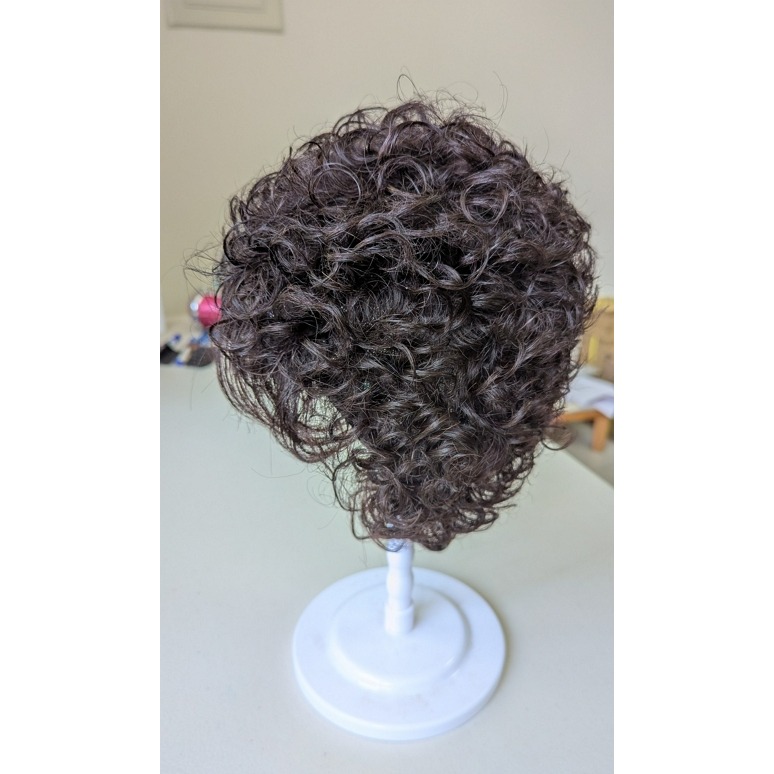 捲髮 全真人髮 短捲髮 整頂假髮 - 媽媽短捲髮髮型 蓬鬆自然 告別燙染髮 掉髮可戴 【黑二髮品】OTQN-細節圖8