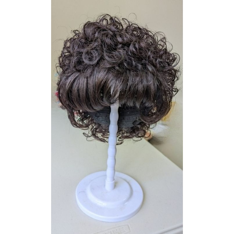 捲髮 全真人髮 短捲髮 整頂假髮 - 媽媽短捲髮髮型 蓬鬆自然 告別燙染髮 掉髮可戴 【黑二髮品】OTQN-細節圖11