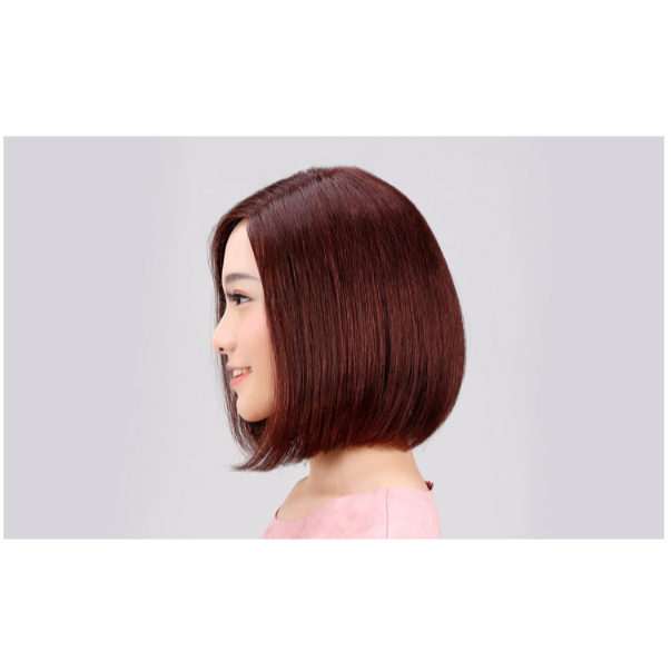 女假髮 整頂假髮 真人髮 短直髮-旁分髮型 逼真頭頂 透氣內網 掉髮可戴【黑二髮品】OTQZ-細節圖4