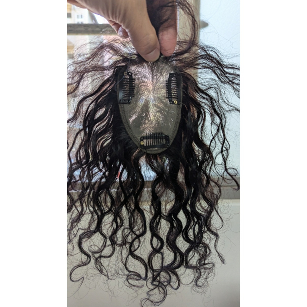 假髮片 捲髮 全真髮 卷髮補髮- 頭頂補髮 手織工藝 可分線 更透氣舒適 【黑二髮品】THH-細節圖6