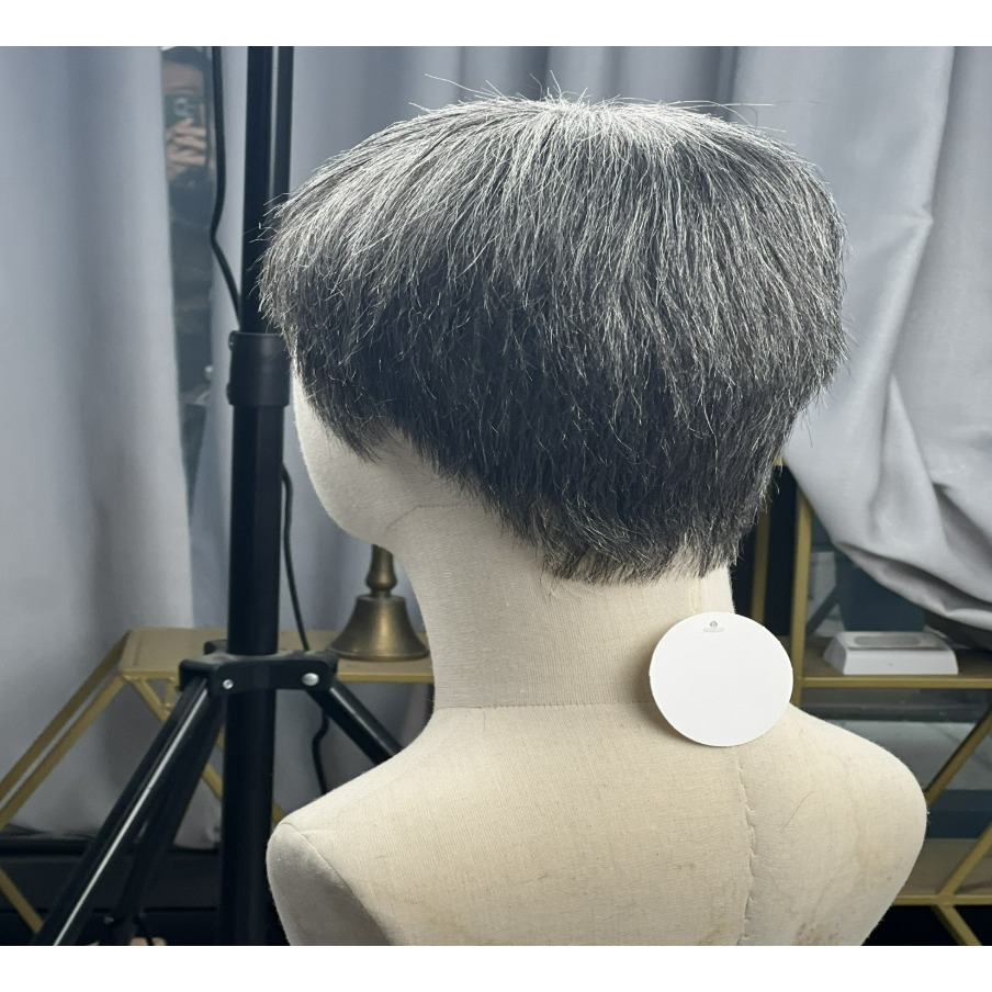 男士花白髮 全真髮 老年假髮 - 整頂式假髮 增加髮量 沒有頭髮 光頭可戴【黑二髮品】TMA-細節圖3