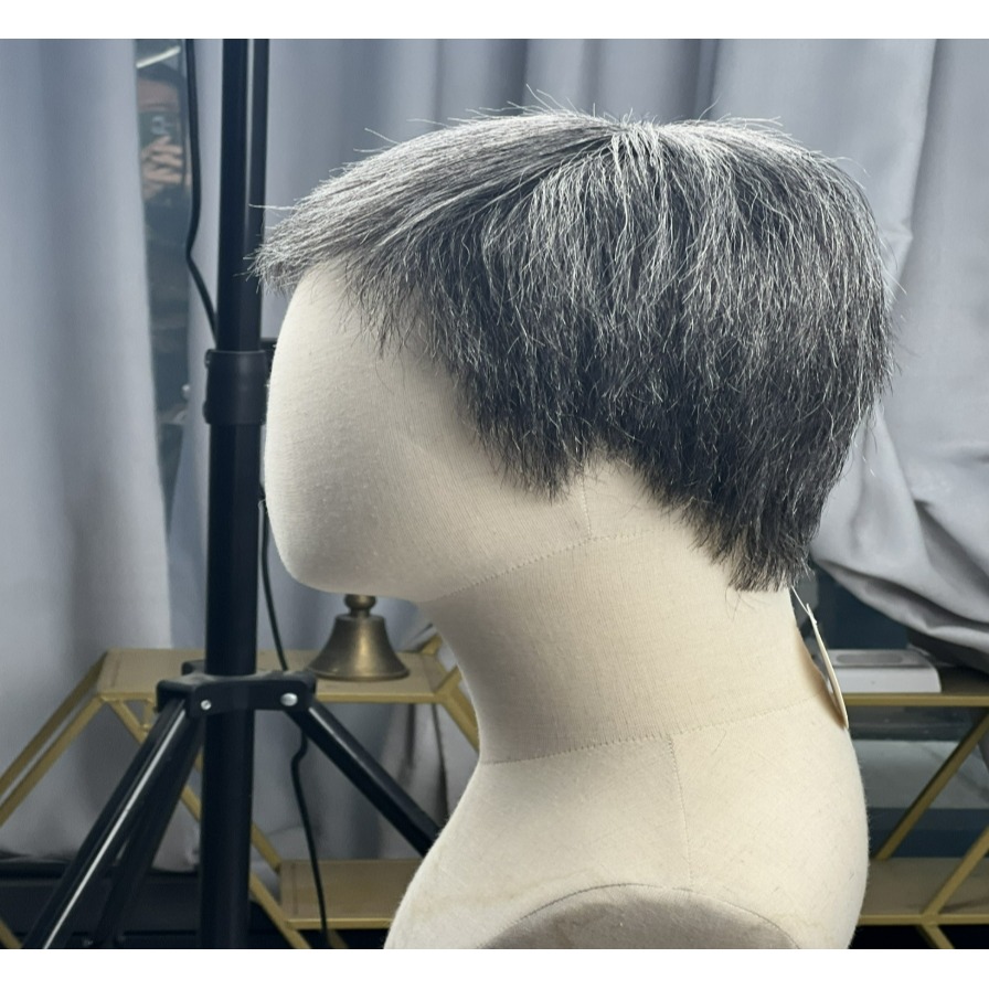 男士花白髮 全真髮 老年假髮 - 整頂式假髮 增加髮量 沒有頭髮 光頭可戴【黑二髮品】TMA-細節圖4