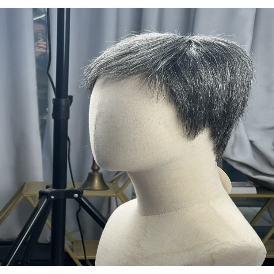 男士花白髮 全真髮 老年假髮 - 整頂式假髮 增加髮量 沒有頭髮 光頭可戴【黑二髮品】TMA-細節圖6