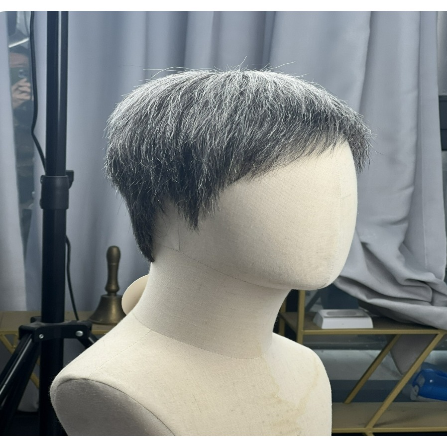 男士花白髮 全真髮 老年假髮 - 整頂式假髮 增加髮量 沒有頭髮 光頭可戴【黑二髮品】TMA-細節圖7