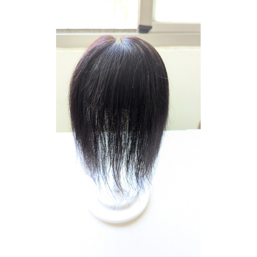 頭頂補髮片 全真髮 女士髮片 頭頂增髮量 - 遮蓋白髮 還原年輕 輕薄 舒適【黑二髮品】TAZ22-細節圖3