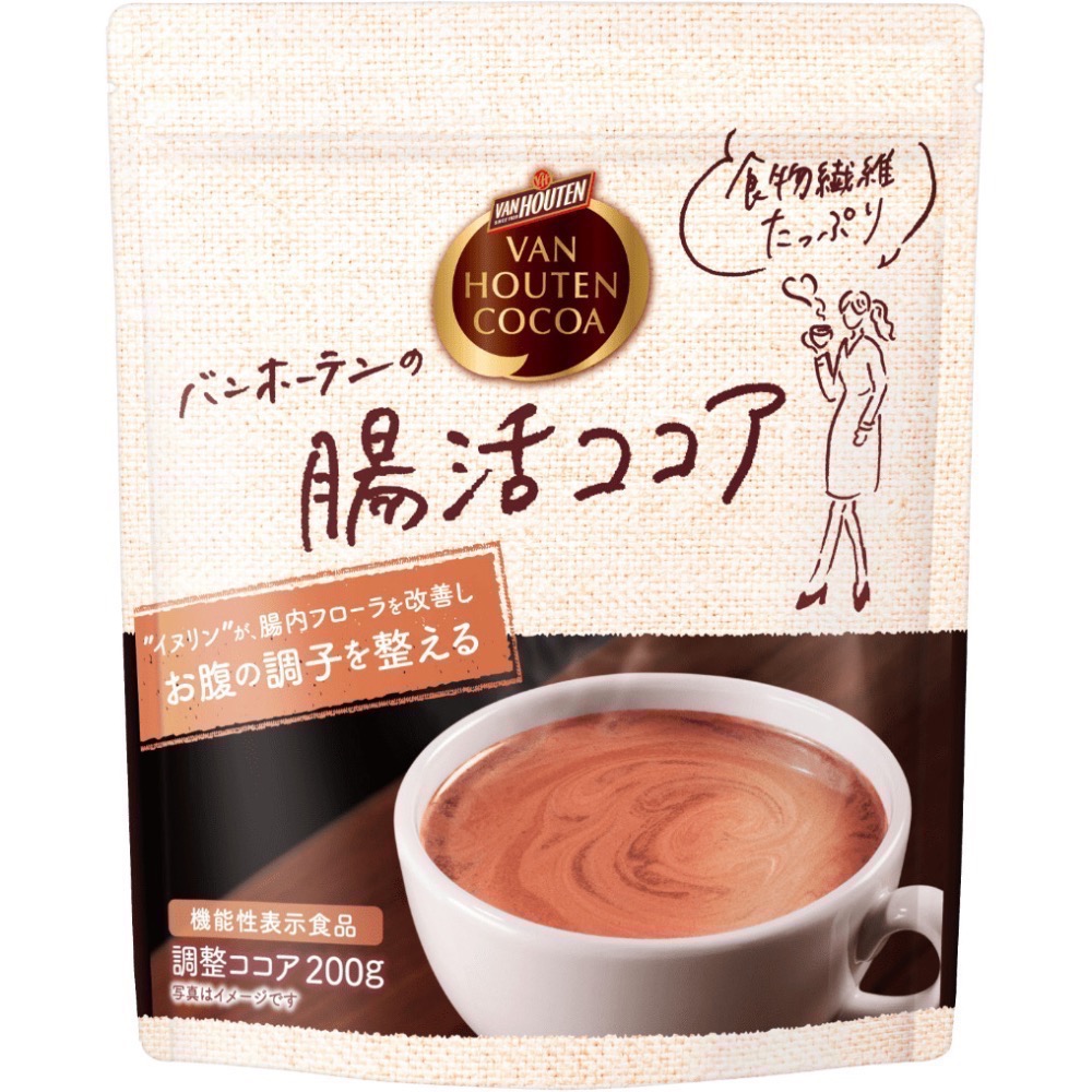 【現貨馬上寄出】日本片岡快眠可可粉 腸活可可粉VAN HOUTEN(快眠可可/活腸可可)-細節圖6