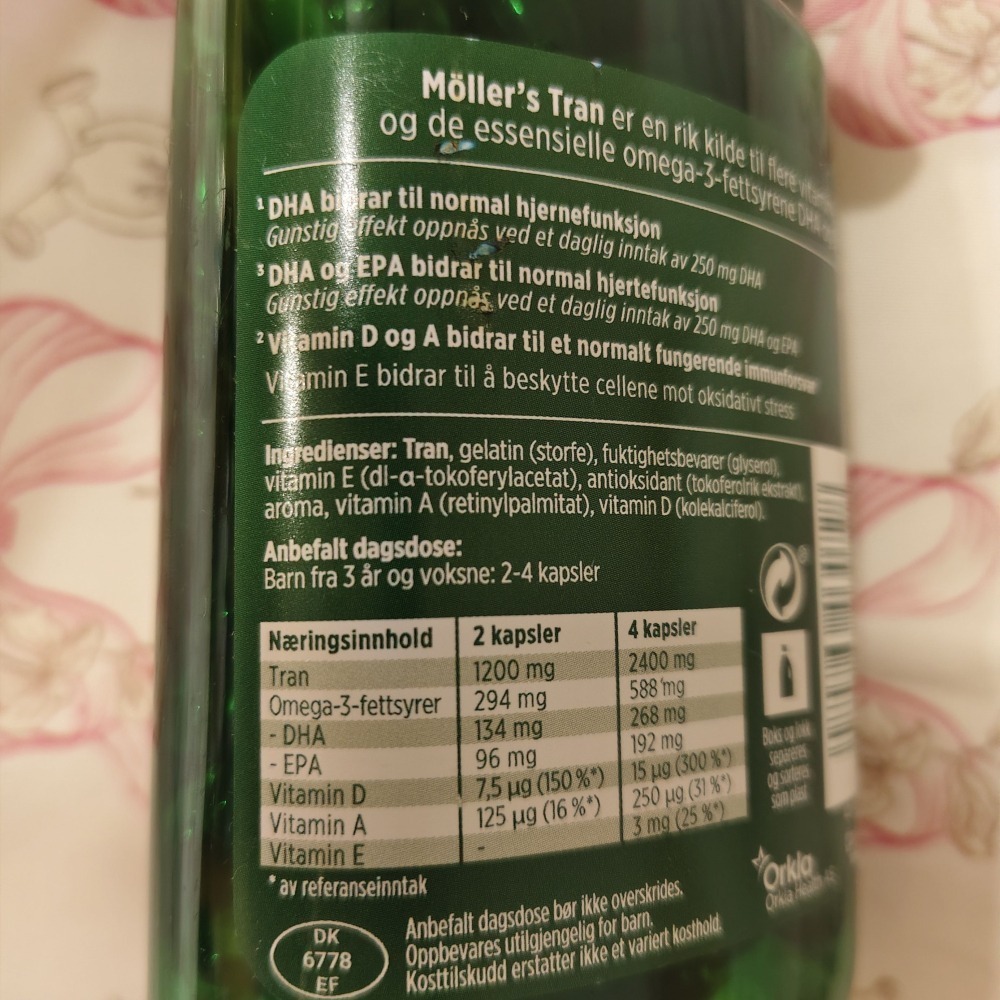 挪威 Mollers 睦樂 魚油膠囊 160顆 EPA和DHA 傳統 鱈魚肝油（晚餐中間 食用吸收好) 2027/12-細節圖2