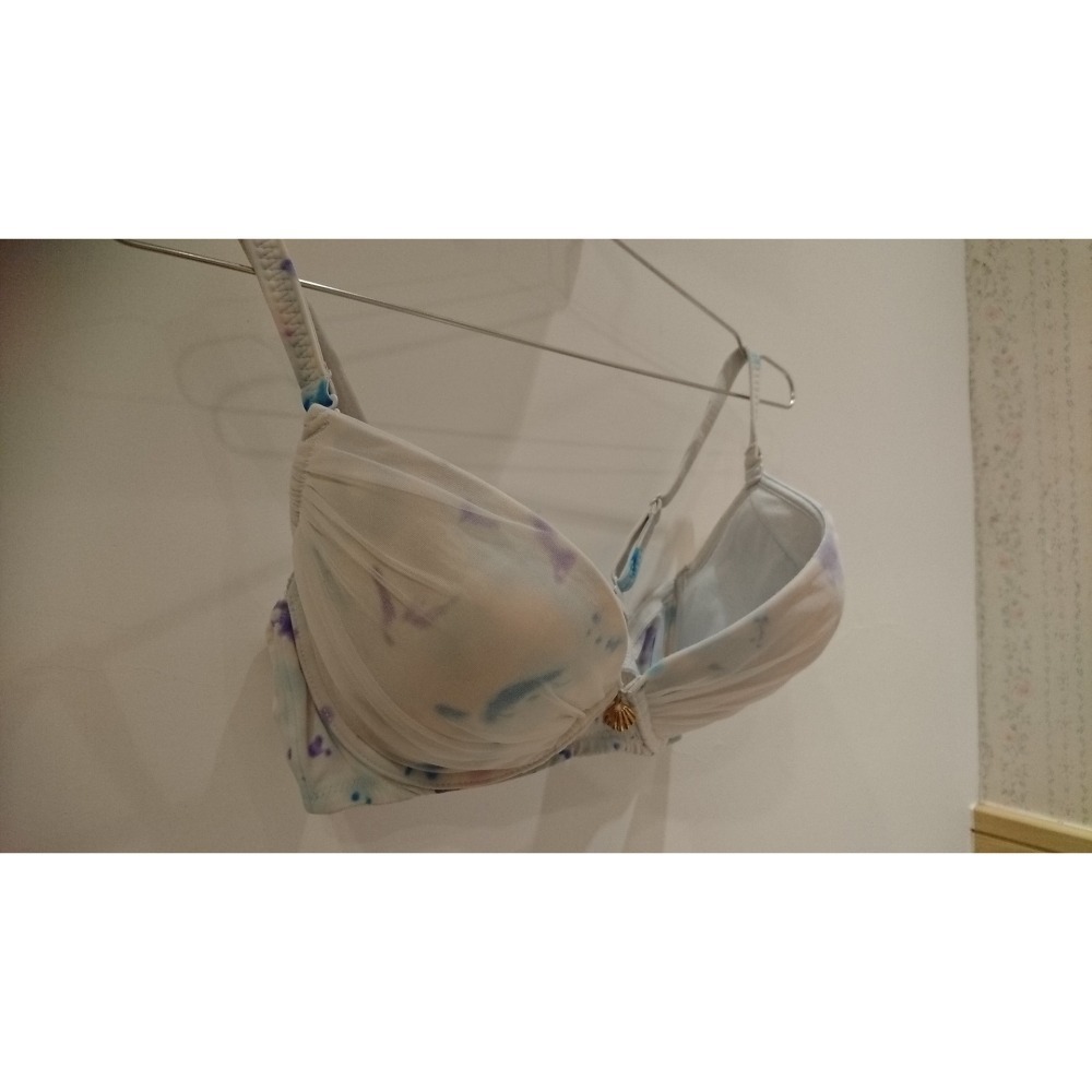 日本專櫃品牌 aimer feel 日本購入 美人魚 海洋 貝殼系列 網紗層 冬天款 內衣 H80 cup (剩下內衣)-細節圖2