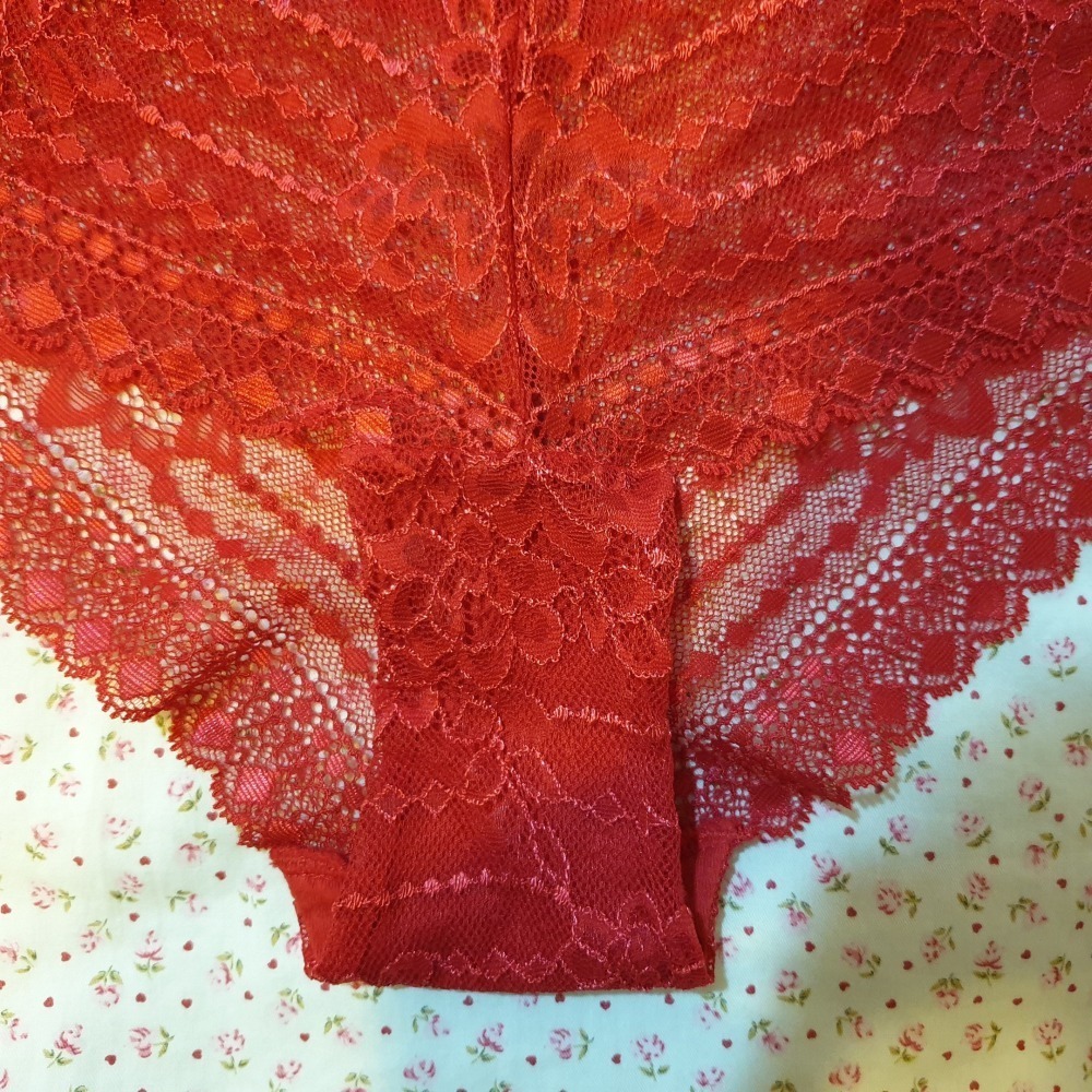 ETAM Lingerie 法國內衣 N*5 CLASSIQUE- PANAMA 紅色網狀包臀 內褲 UK12/FR40-細節圖3
