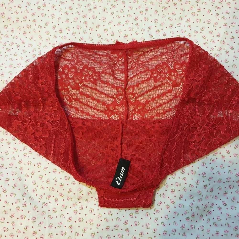 ETAM Lingerie 法國內衣 N*5 CLASSIQUE- PANAMA 紅色網狀包臀 內褲 UK12/FR40-細節圖6