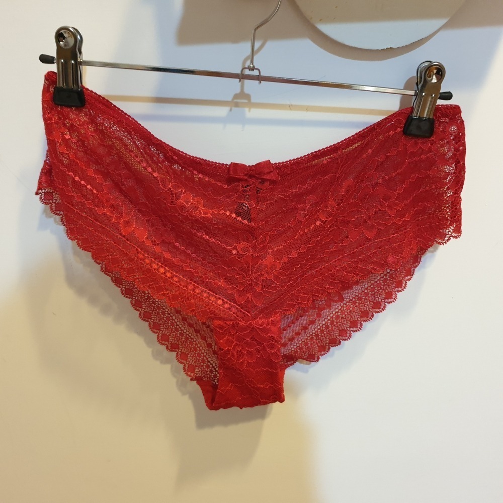 ETAM Lingerie 法國內衣 N*5 CLASSIQUE- PANAMA 紅色網狀包臀 內褲 UK12/FR40-細節圖9