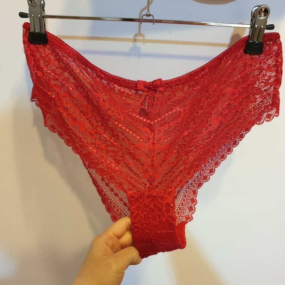 ETAM Lingerie 法國內衣 N*5 CLASSIQUE- PANAMA 紅色網狀包臀 內褲 UK12/FR40-細節圖10