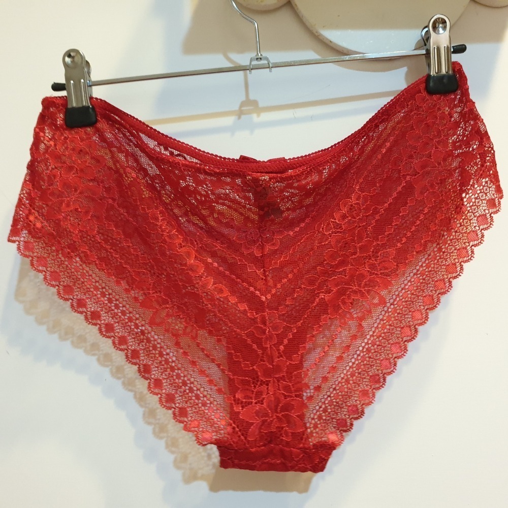 ETAM Lingerie 法國內衣 N*5 CLASSIQUE- PANAMA 紅色網狀包臀 內褲 UK12/FR40-細節圖11