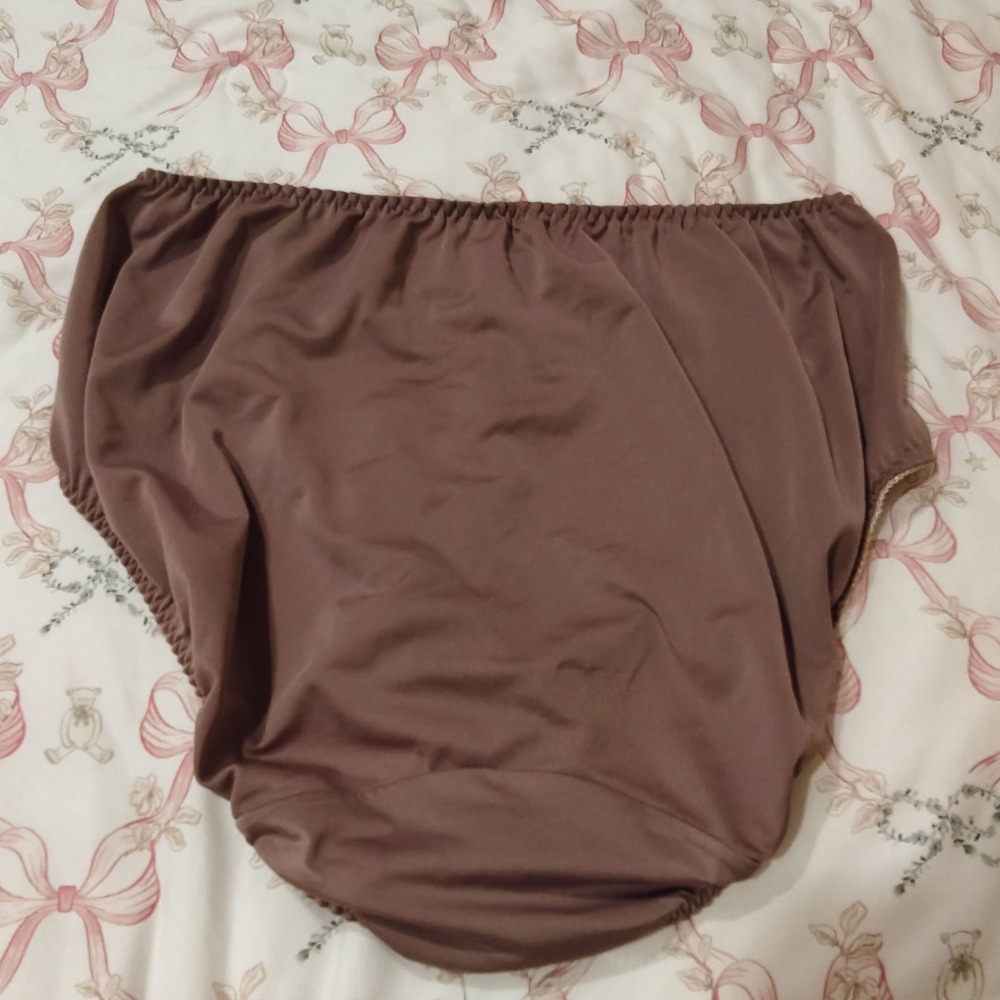 紫色 藕色 豆沙色 中腰 蕾絲 舊 三角內褲 尺寸XL (無破損 如照實拍 不介意才下單)-細節圖3