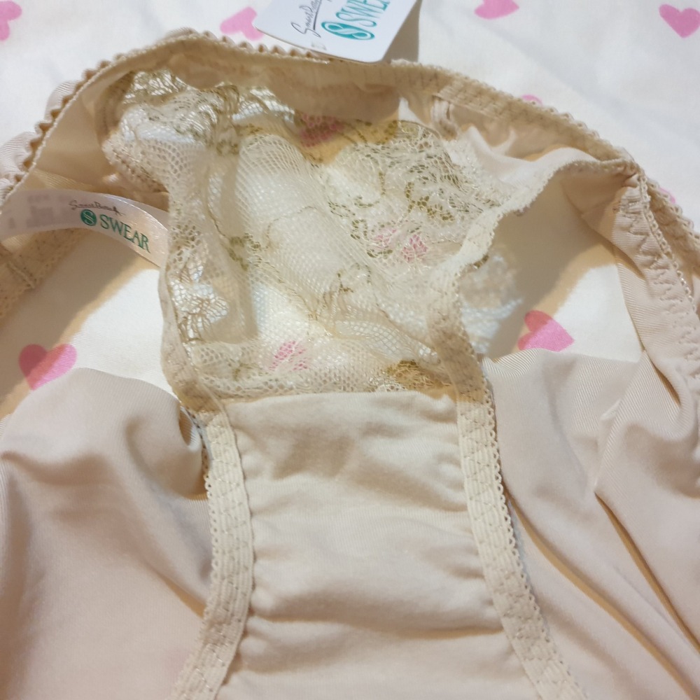 全新品 SWEAR 思薇爾 米色 黃色 淡黃色 蕾絲 三角內褲 (尺寸 L號)-細節圖6