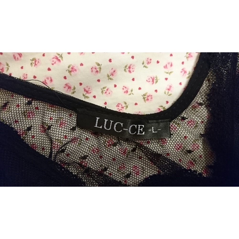 LUC-CE品牌 英國購入 黑色 性感 網紗 連身衣 連體衣 包屁衣 褲檔兩個鈕釦 尺寸: L ( M~L可穿,微彈性)-細節圖9