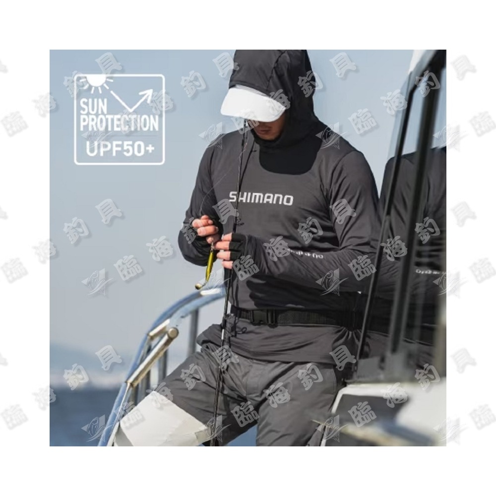 臨海釣具旗艦館 24H營業 白標/SHIMANO防曬衣 SH-060Y  連帽防曬衣 涼感防曬衣 釣魚防曬衣-細節圖7