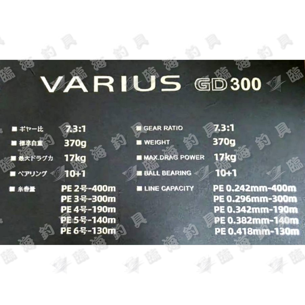 臨海釣具旗艦館 24H營業/RYOBI VARIUS GD300 數位顯示鼓式捲線器 液晶顯示鼓式捲線器 船釣捲線器-細節圖3