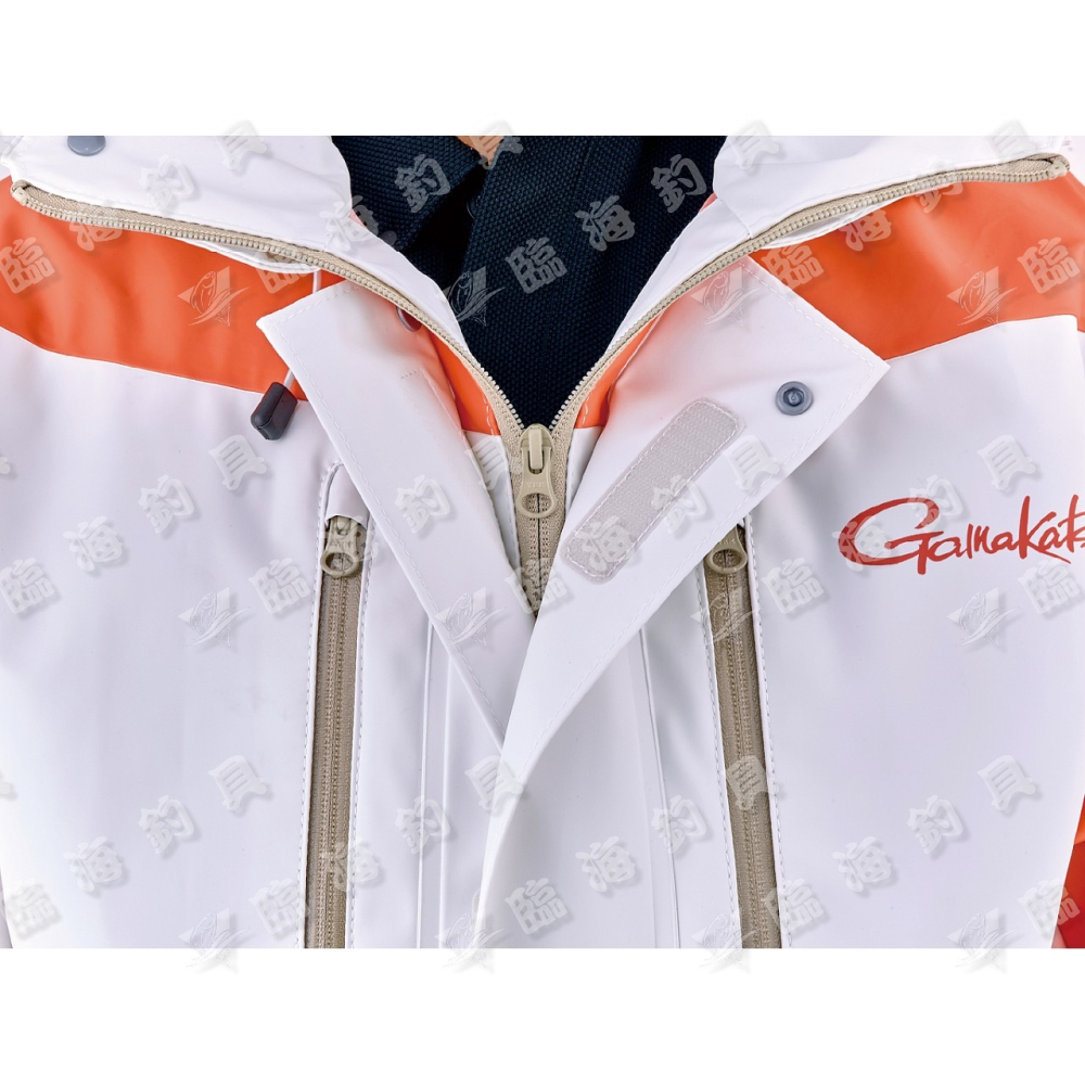 ★臨海釣具旗艦館★24H營業 紅點/GAMAKATSU雨衣 GM-3818 PVC雨衣套裝 海膠雨衣 釣魚雨衣-細節圖3