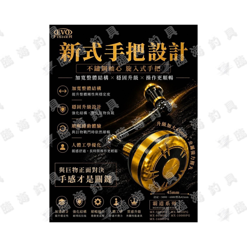 ★臨海釣具旗艦館★24H營業/EVO 海力士 霸道 大物捲線器 龍膽捲線器 強力捲線器-細節圖5