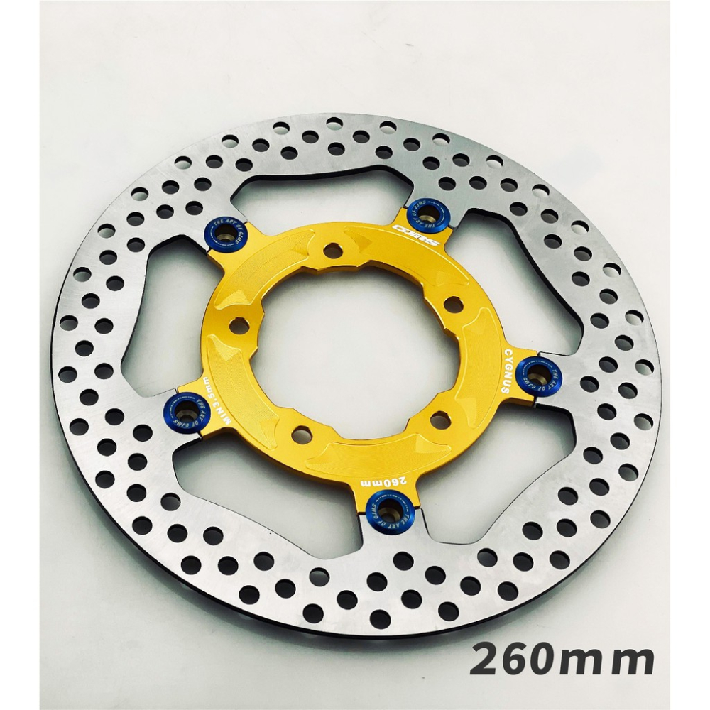 韋德機車精品 GJMS 風嘯版 白鐵 浮動碟盤 適用車種 新勁戰 3-5代 BWS 260MM-細節圖4