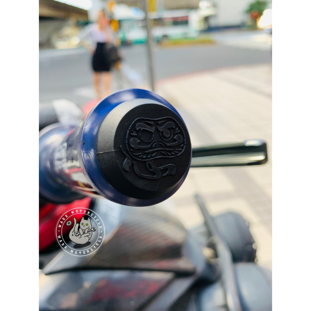 韋德機車精品 不倒翁 握把套 握把 車把 車手把 加 圓形 鍍鈦端子 適用 雷霆 G6 擋車 130MM-細節圖4