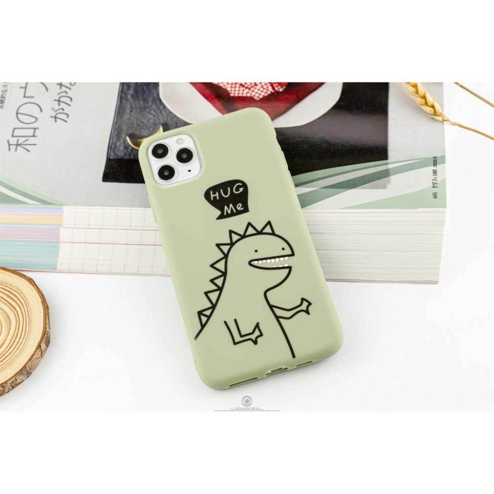 韋德機車精品 手卡通彩繪 手機殼 全包恐龍加厚 TPU 情侶保護套 IPHONE 11 /X/XR/XR MAX-細節圖5