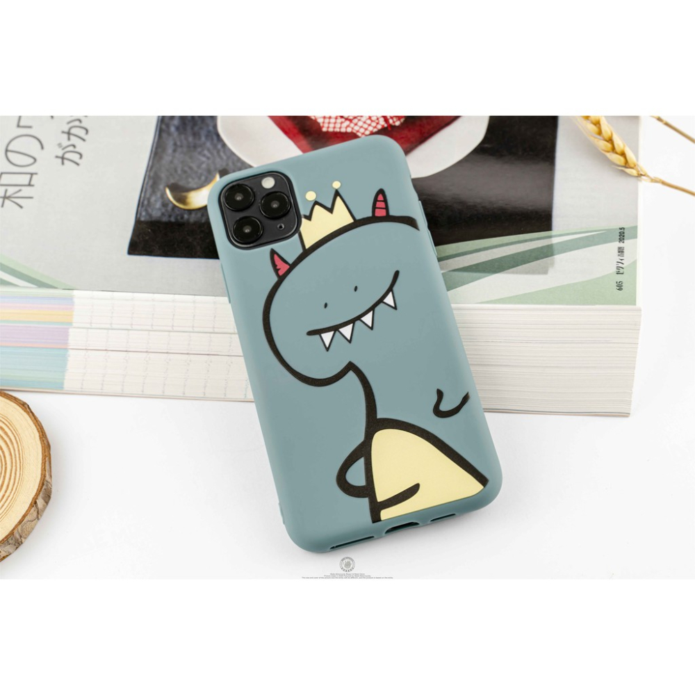 韋德機車精品 手卡通彩繪 手機殼 全包恐龍加厚 TPU 情侶保護套 IPHONE 11 /X/XR/XR MAX-細節圖6