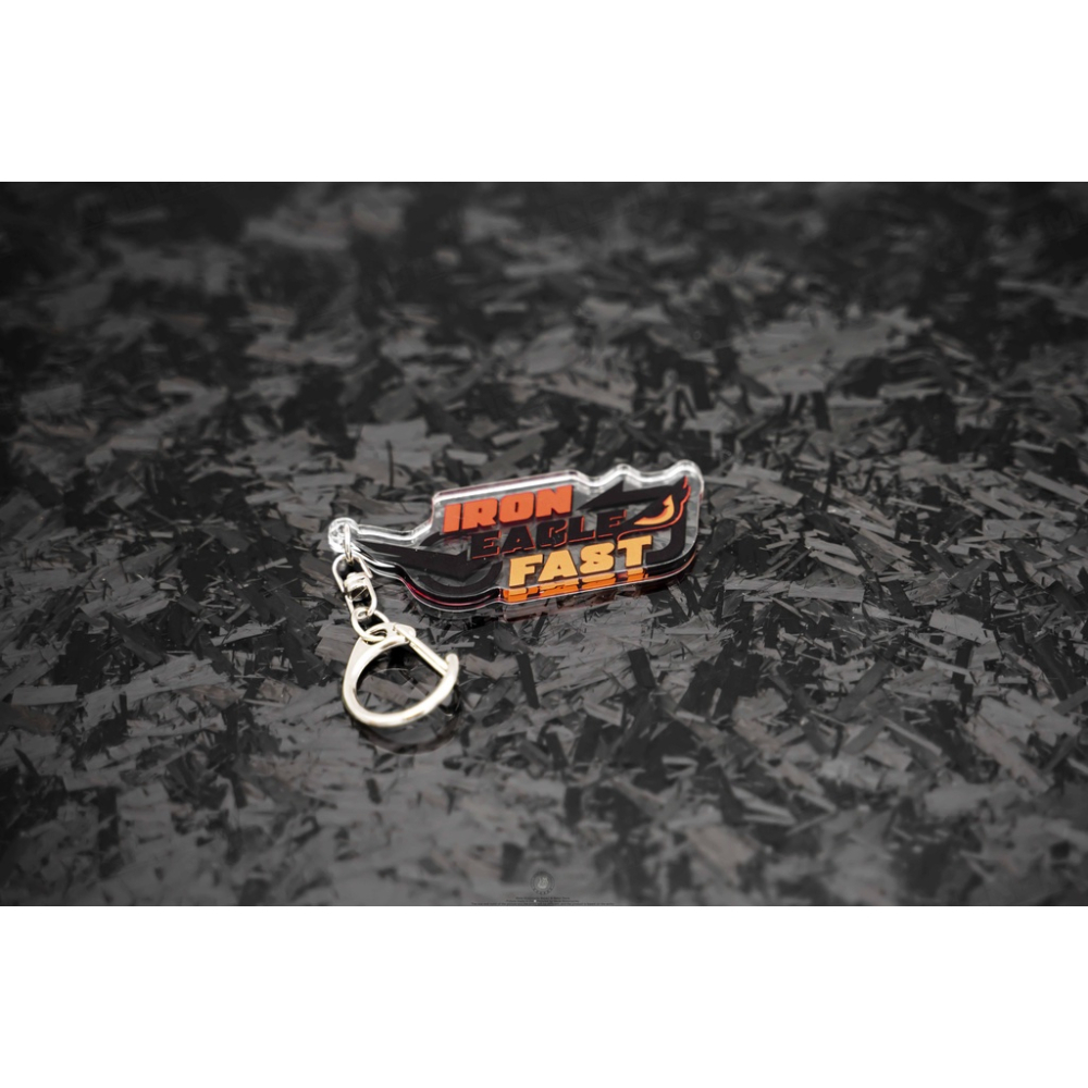 韋德機車精品 疾風鐵鷹 壓克力 鑰駛圈 IRON 老鷹武士 朝牌鑰匙圈-細節圖2