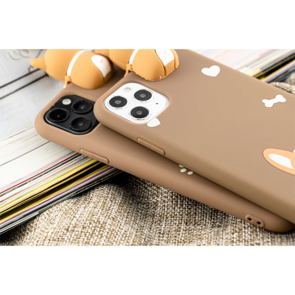 韋德機車精品 卡通 公仔 柯基 趴趴 鈴鐺 手機殼 IPHONE 11 /X/XR/XR MAX-細節圖2