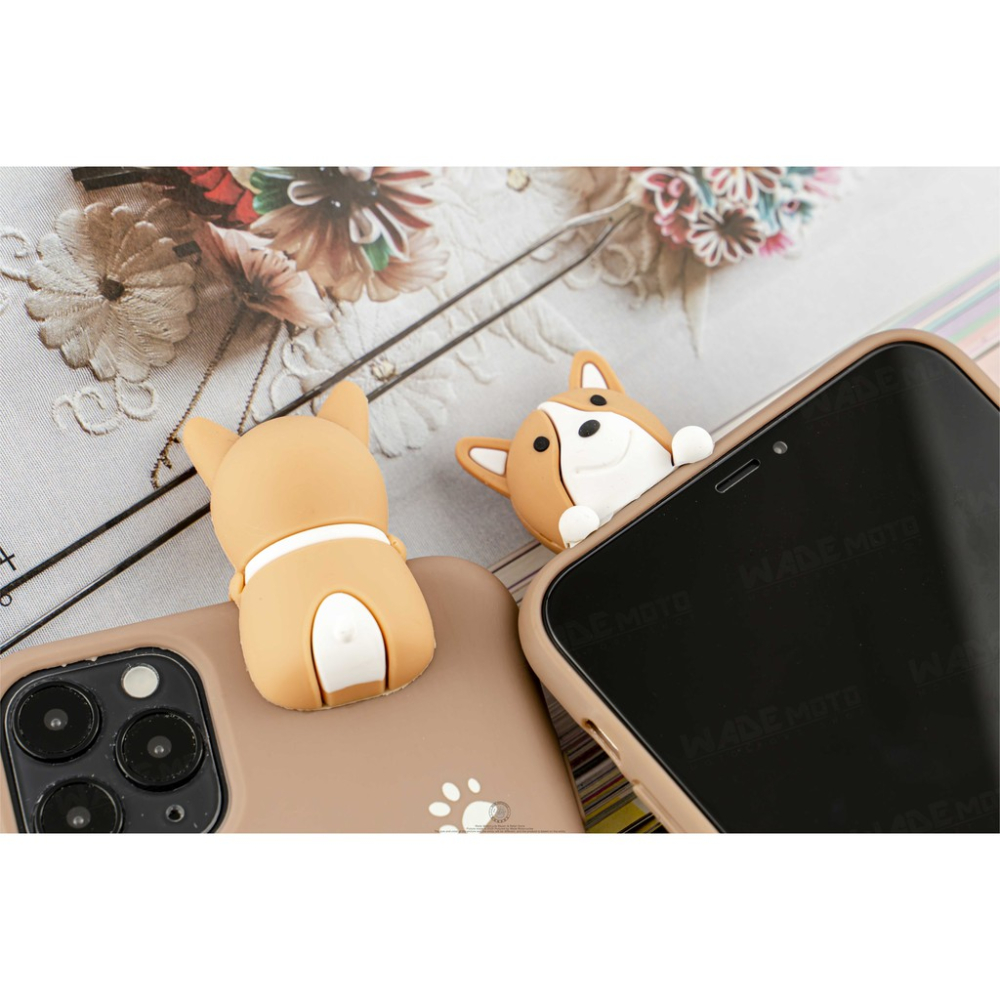 韋德機車精品 卡通 公仔 柯基 趴趴 鈴鐺 手機殼 IPHONE 11 /X/XR/XR MAX-細節圖5