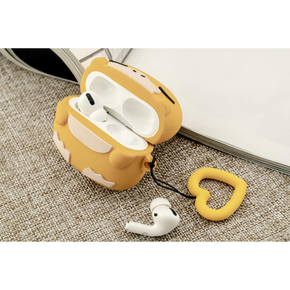 韋德機車精品 卡通款 AirPods3 無線耳機保護套 可達鴨 保護殼 矽膠 便利充電孔設計 airpods 神奇寶貝-細節圖2