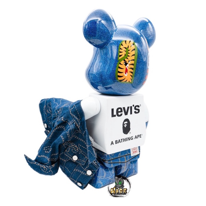 BE@RBRICK 庫柏力克熊 BAPE Levis 潮流 聯名 牛仔 1000% 熊王 面交為主-細節圖2