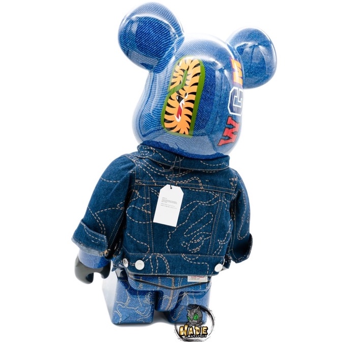 BE@RBRICK 庫柏力克熊 BAPE Levis 潮流 聯名 牛仔 1000% 熊王 面交為主-細節圖4