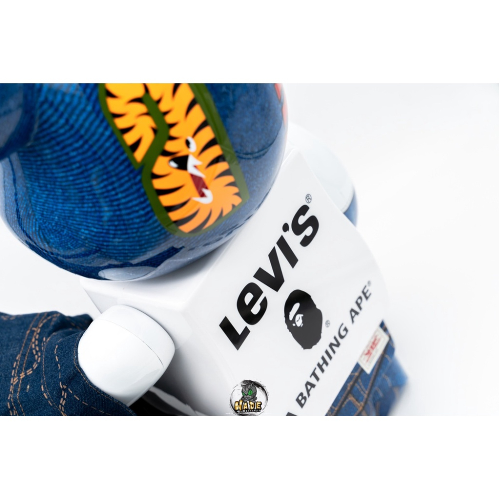 BE@RBRICK 庫柏力克熊 BAPE Levis 潮流 聯名 牛仔 1000% 熊王 面交為主-細節圖5