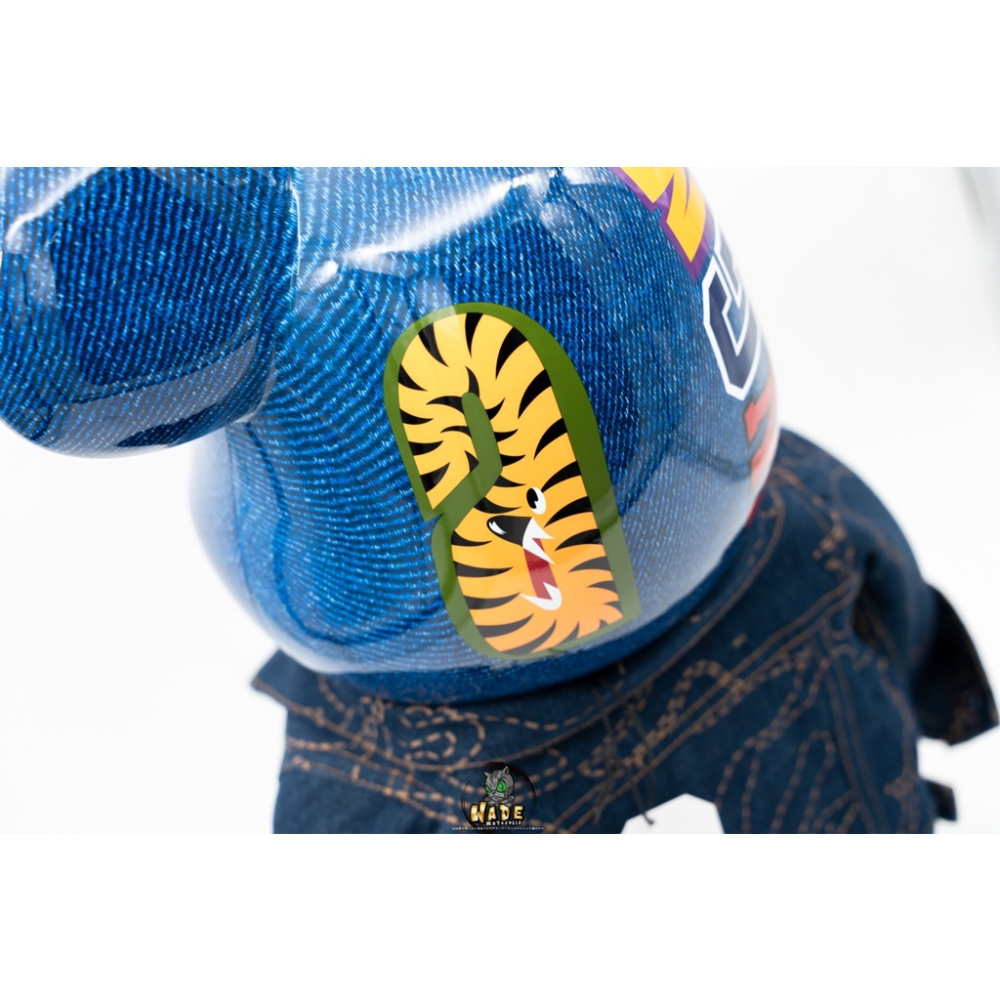 BE@RBRICK 庫柏力克熊 BAPE Levis 潮流 聯名 牛仔 1000% 熊王 面交為主-細節圖7