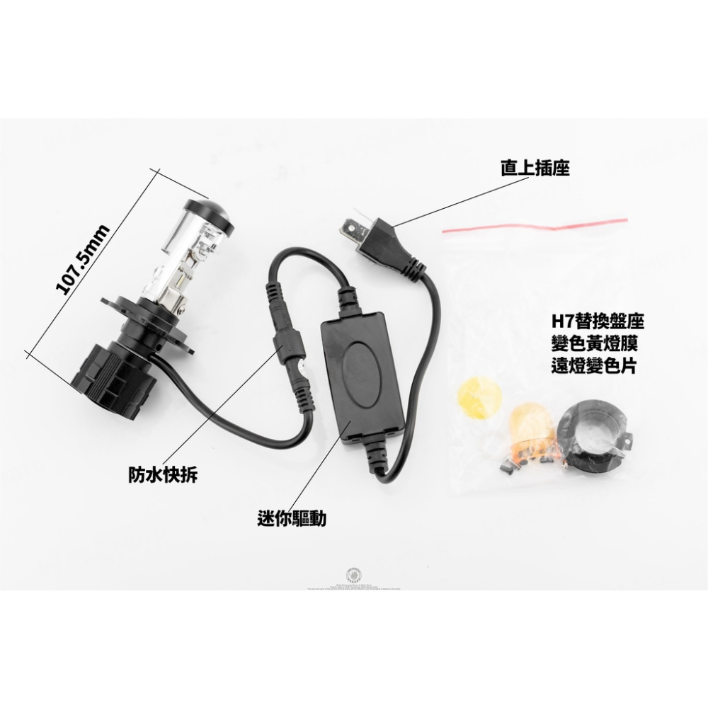 X2 小魚眼 直上 H4 HS1 H7 LED 大燈 小魚眼 適用 雷霆S JETS FORCE 新勁戰-細節圖4