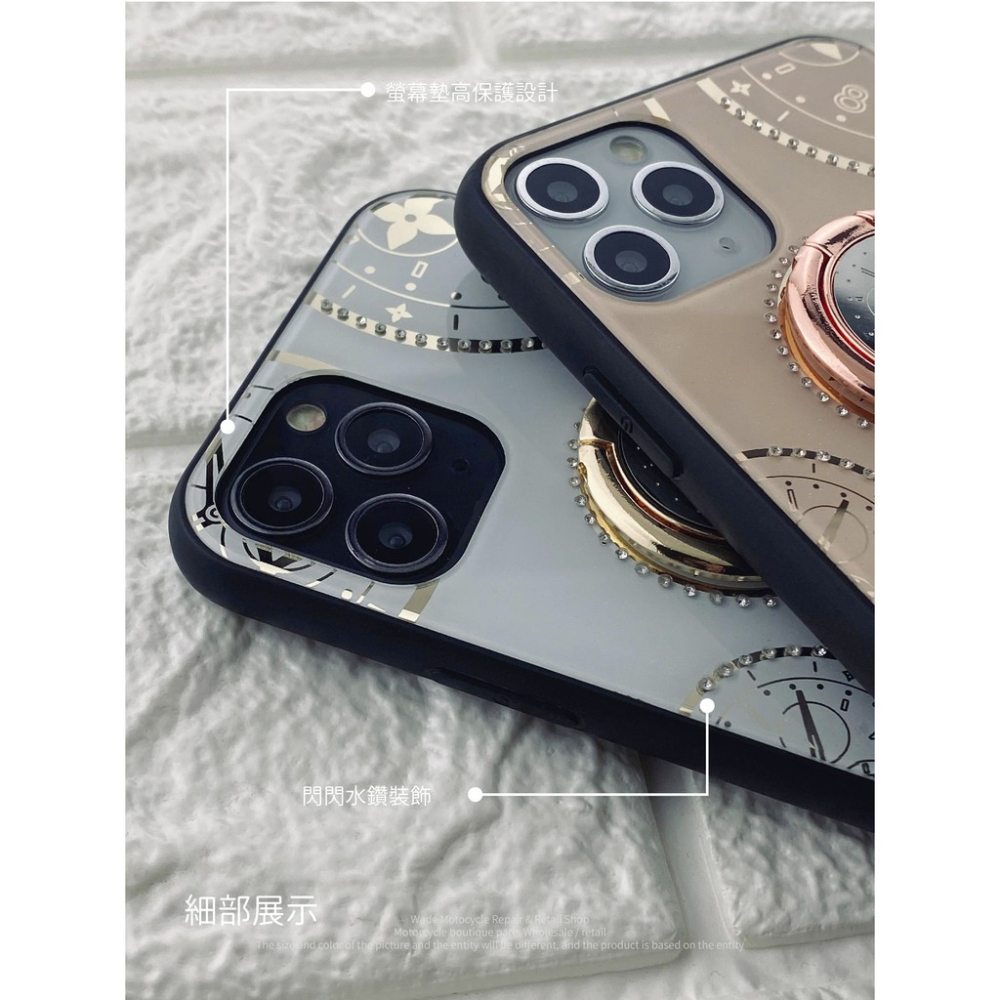 韋德機車精品 奢華鑽石面 指溝支架 保護套 手機殼 iphone 11 /X/XR/XR MAX-細節圖8
