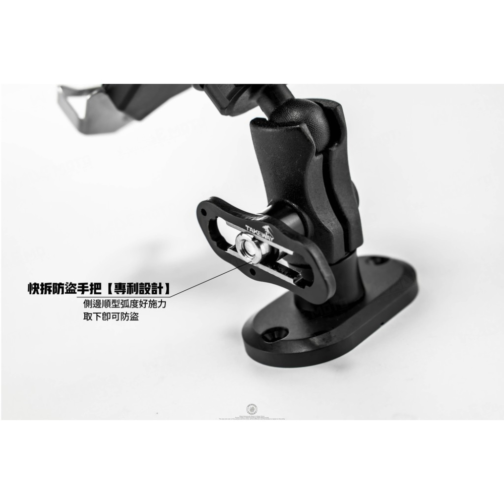 韋德機車精品 TAKEWAY 黑隼 Z 手機架 LA3 GOGORO 防盜板 GO牛 手機支架 導航支架 衛星導航架-細節圖5