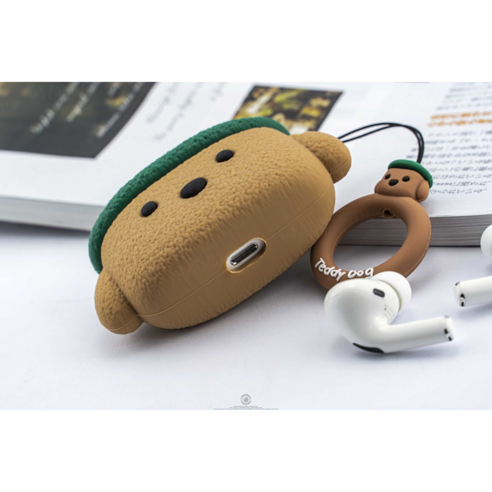 韋德機車精品 AirPods 1/2 & Pro 文藝貴賓狗 保護套 殼套 耳機保護套 外殼 光面 防刮 藍芽無線-細節圖5