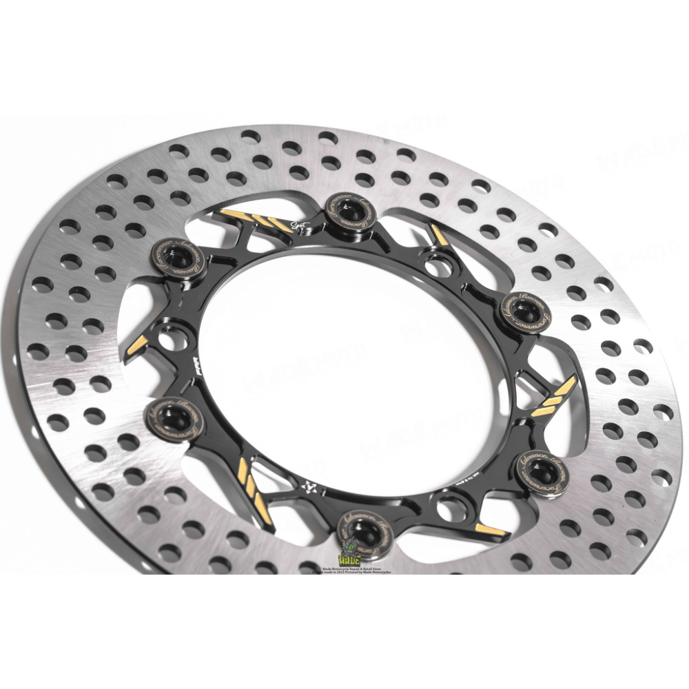 韋德機車精品 FAR部品 SA SPORT 浮動碟盤 浮動碟 黑金色 適用 新勁戰 六代戰 水冷BWS-細節圖3