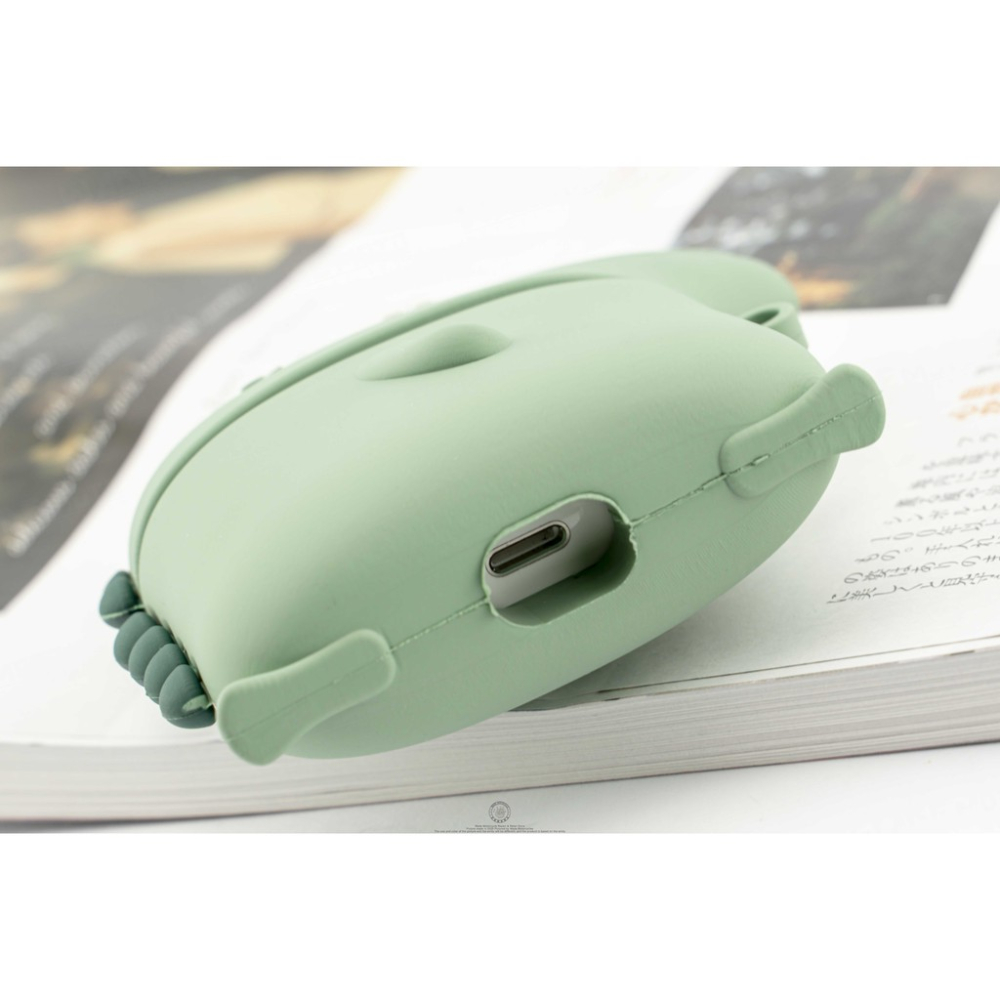 韋德機車精品 AirPods 1/2 & Pro 呆獸小鱷魚 保護套 殼套 耳機保護套 外殼 光面 防刮 藍芽無線-細節圖5