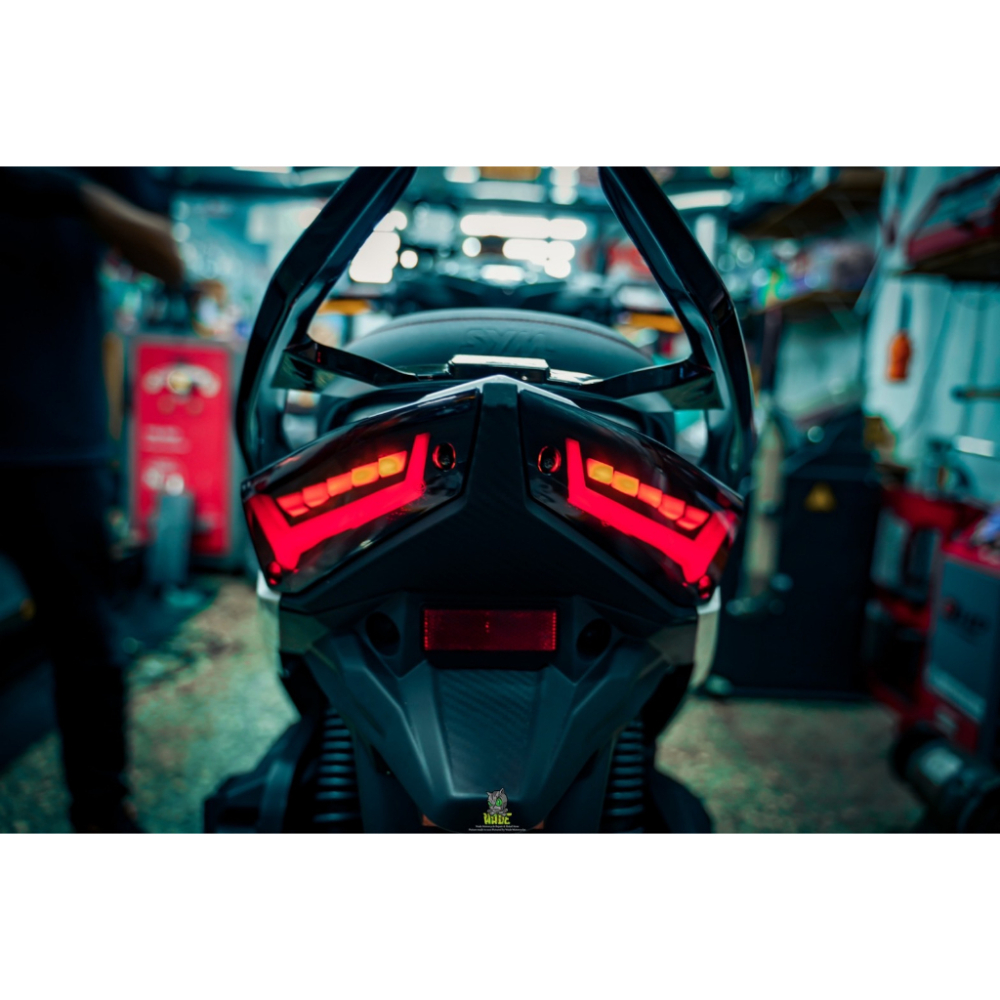 韋德機車精品  艾普光 JETS A6 尾燈 流水式方向燈 改裝尾燈 導光 依序式 跑馬 適用 jets sr sl-細節圖2