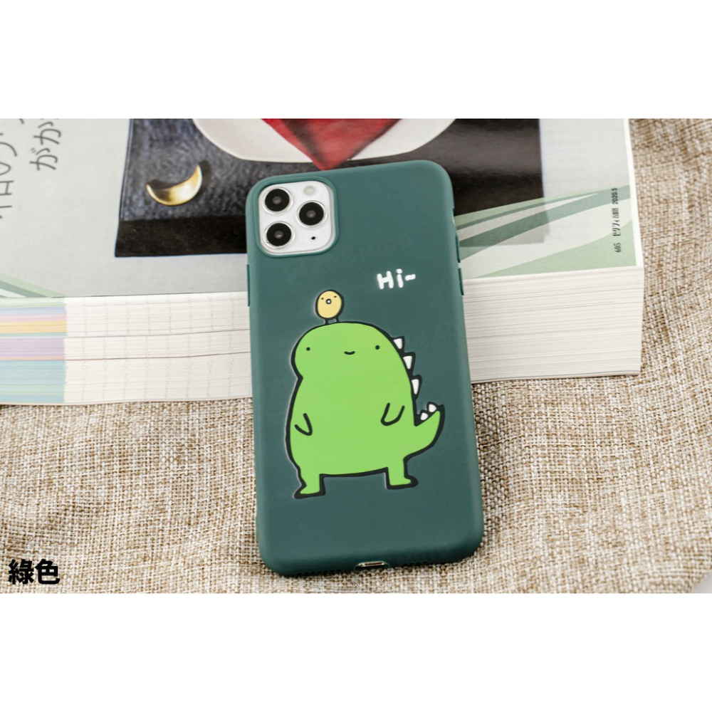 韋德機車精品 HI 呆萌小恐龍 手機殼 軟殼 手機套 保護套 手機 IPhone 11 /X/XR/XR MAX-細節圖6