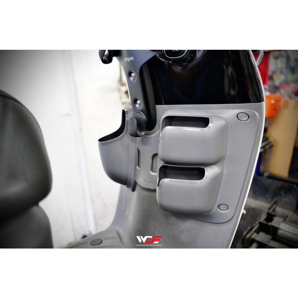 韋德機車精品 KOSO 前置物箱 前內箱 置物籃 置物網 置物袋 Y架 適用 GOGORO2 灰款-細節圖5